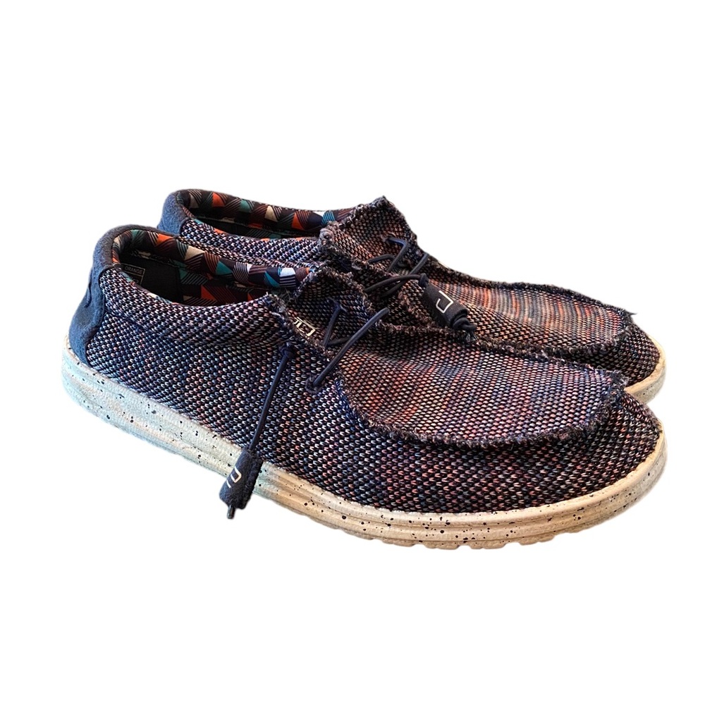 Hey Dude Wally Sox Moc Toe Slip On Blue Orange
